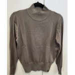 Red Button Turtleneck Khaki Red Button Turtleneck Khaki